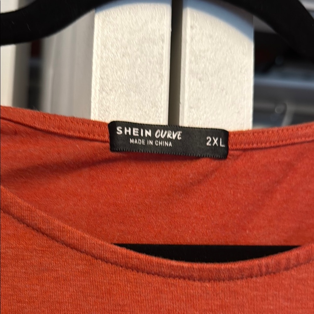 Casual Orange Tiered Dress - Picture 2 of 3